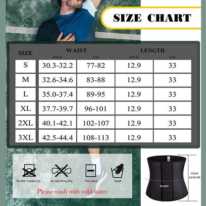 Waist Trainer Belt for Men Fat Burning Shaper Workout Trimmer Band