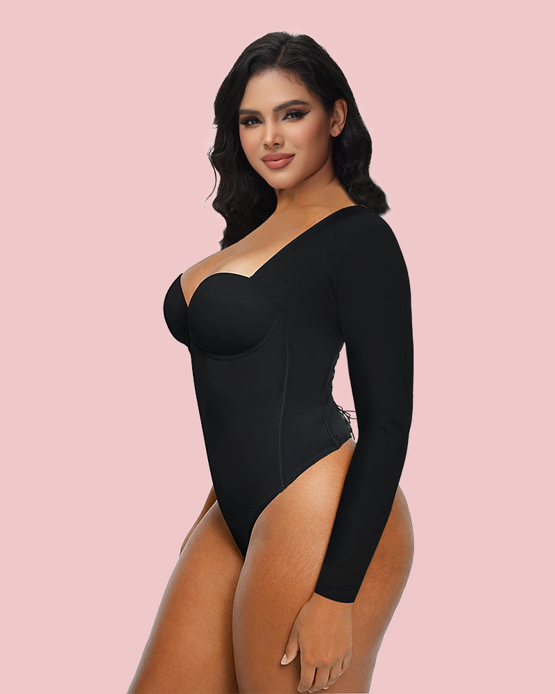 Back Lace-up Thong Seamless Shapewear