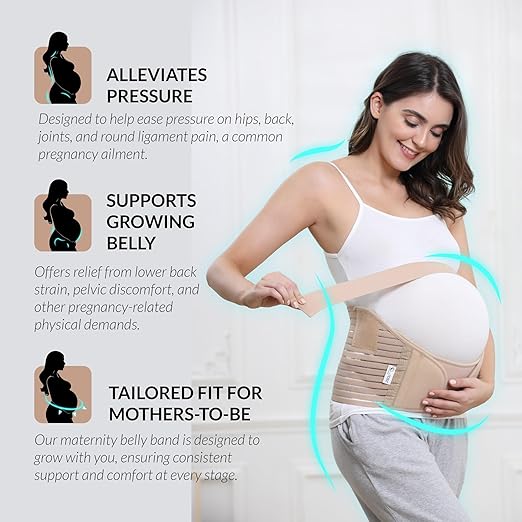 Care Pregnancy Support Maternity Belt, Waist/Back/Abdomen Band, Belly Brace