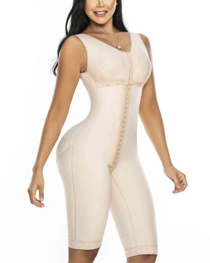 Tummy Control Fajas Adjustable Hook And Eye Front Closure Women Shapewear Post Liposuction