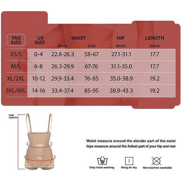 Women's Hi-waist Lace Shapewear With Straps