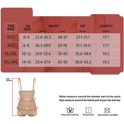 Women's Hi-waist Lace Shapewear With Straps