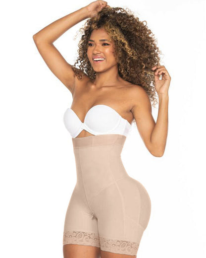 Women's High-waist Black Tummy Control Lace Butt Lifter