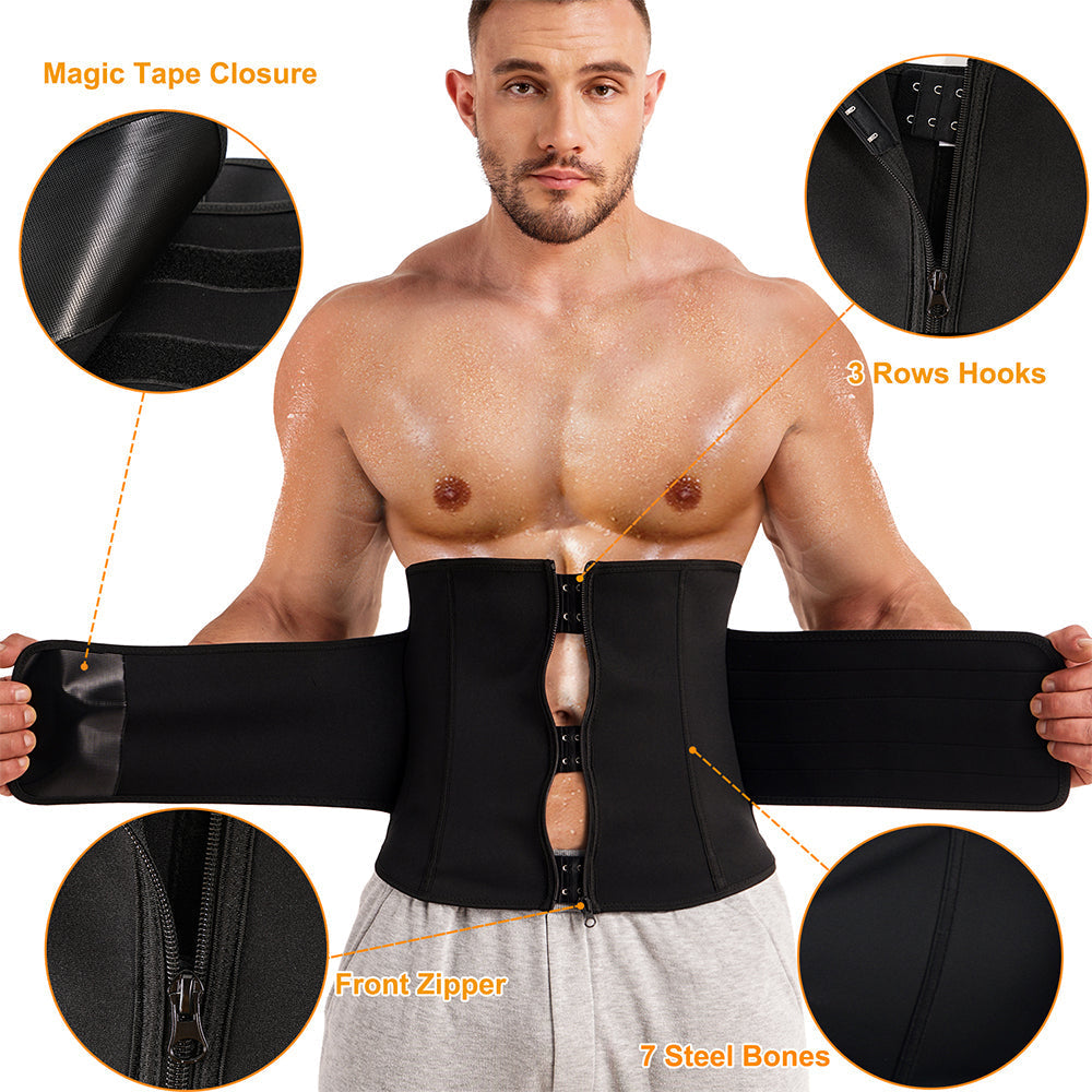 Men Sweat  Waist Trainer Sauna Belt