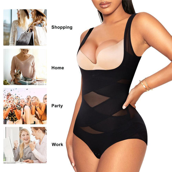 Women Seamless Open Bust Full Body Shapewear