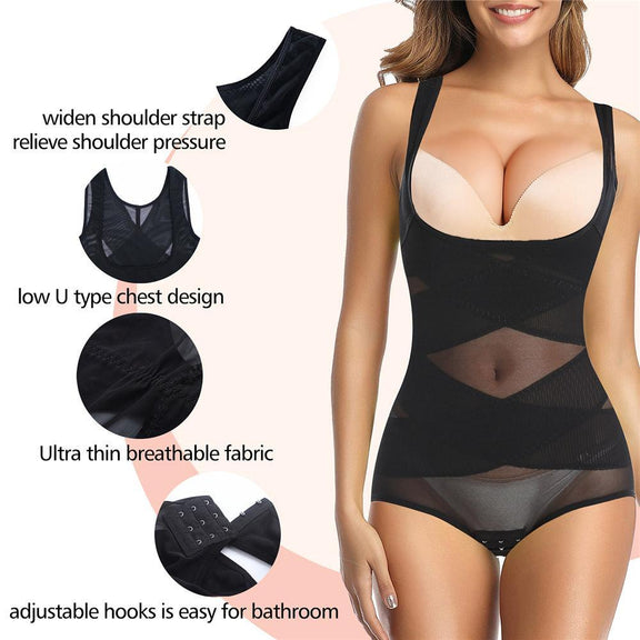 Women Seamless Open Bust Full Body Shapewear