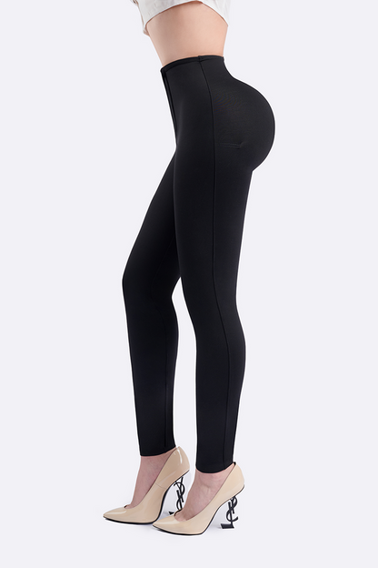 Pantalones levanta cola con cremallera y control de abdomen 