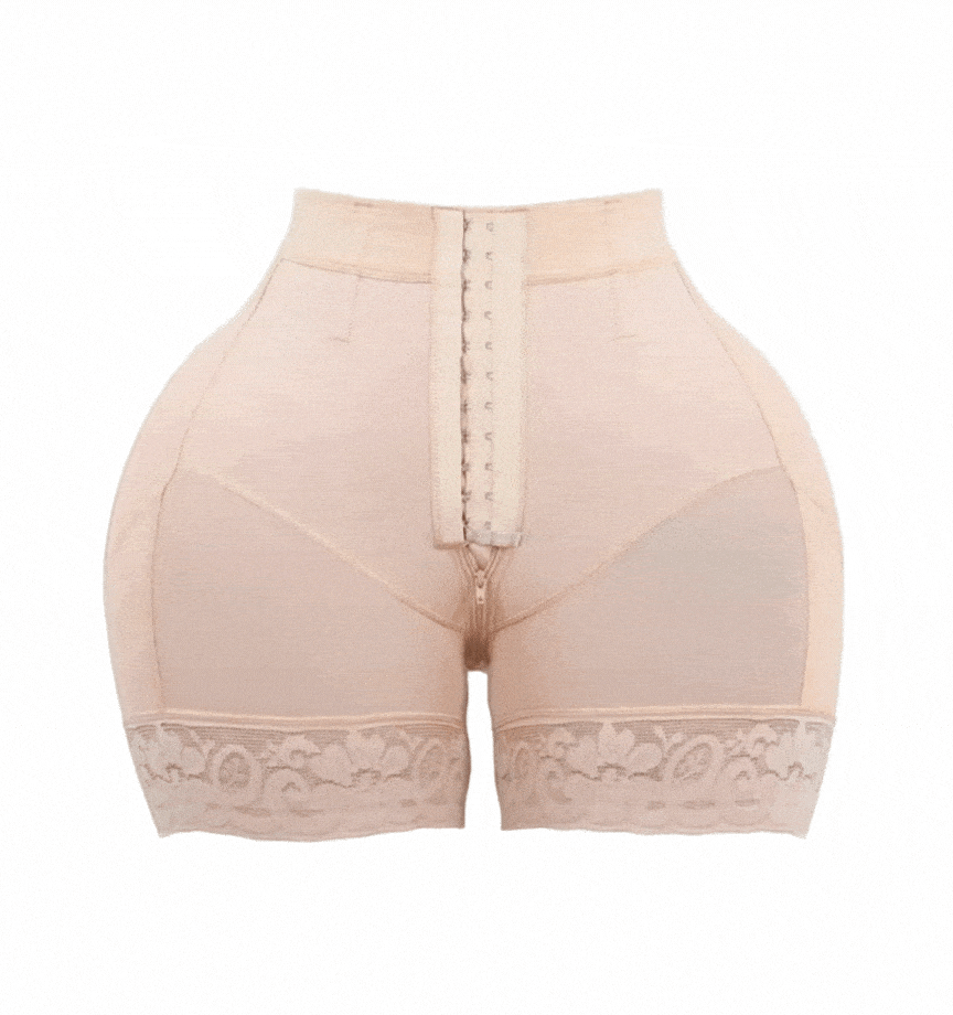 Short Prieta 7033 Maximum Compression Butt Lifter with Zipper