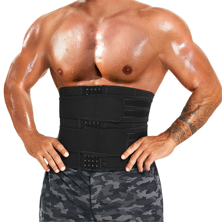 Faja reductora de cintura ajustable con cinturones dobles para hombres