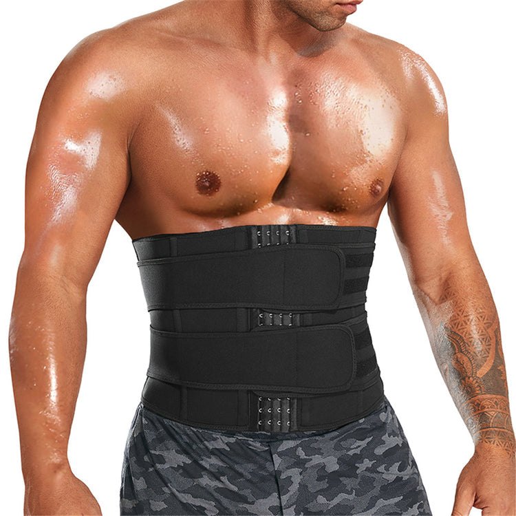 Faja reductora de cintura ajustable con cinturones dobles para hombres