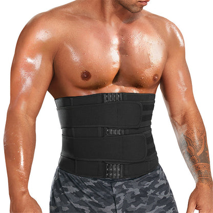 Faja reductora de cintura ajustable con cinturones dobles para hombres
