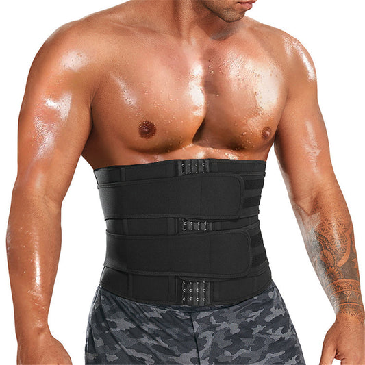 Faja reductora de cintura ajustable con cinturones dobles para hombres