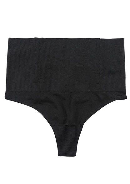 Seamless 4 Steel Bones Shapewear Thong Natural Shaping Black