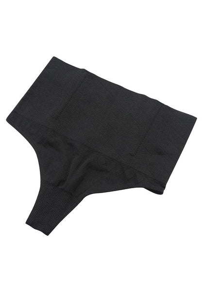 Seamless 4 Steel Bones Shapewear Thong Natural Shaping Black