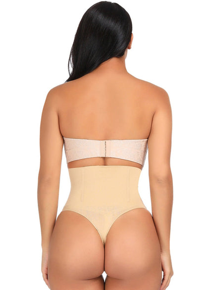 Seamless 4 Steel Bones Shapewear Thong Natural Shaping Cream
