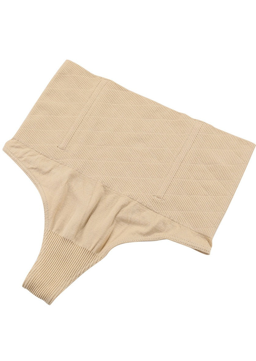 Seamless 4 Steel Bones Shapewear Thong Natural Shaping Cream