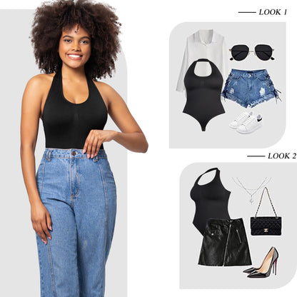 SELENA’S PERSICA Seamless Covered Bust Jumpsuit Thong Bodysuit Fit Womenswear