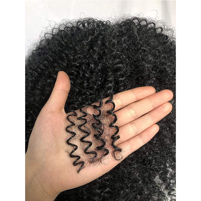Peluca afro rizada de pelo corto negro natural de 14 pulgadas con flequillo para mujeres negras, peluca sintética de Lolita para cosplay