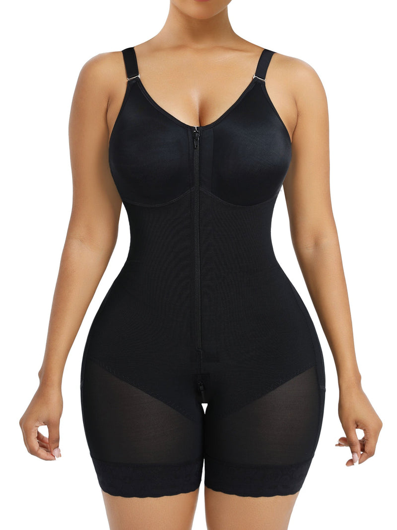 Fajas Colombianas Postpartum Shapewear for Women Tummy Control Butt Lifter Body Shaper with Zipper Crotch
