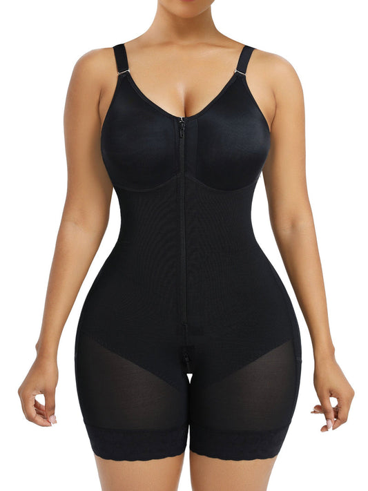 Fajas Colombianas Postpartum Shapewear for Women Tummy Control Butt Lifter Body Shaper with Zipper Crotch
