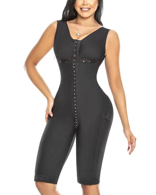 Tummy Control Fajas Adjustable Hook And Eye Front Closure Women Shapewear Post Liposuction