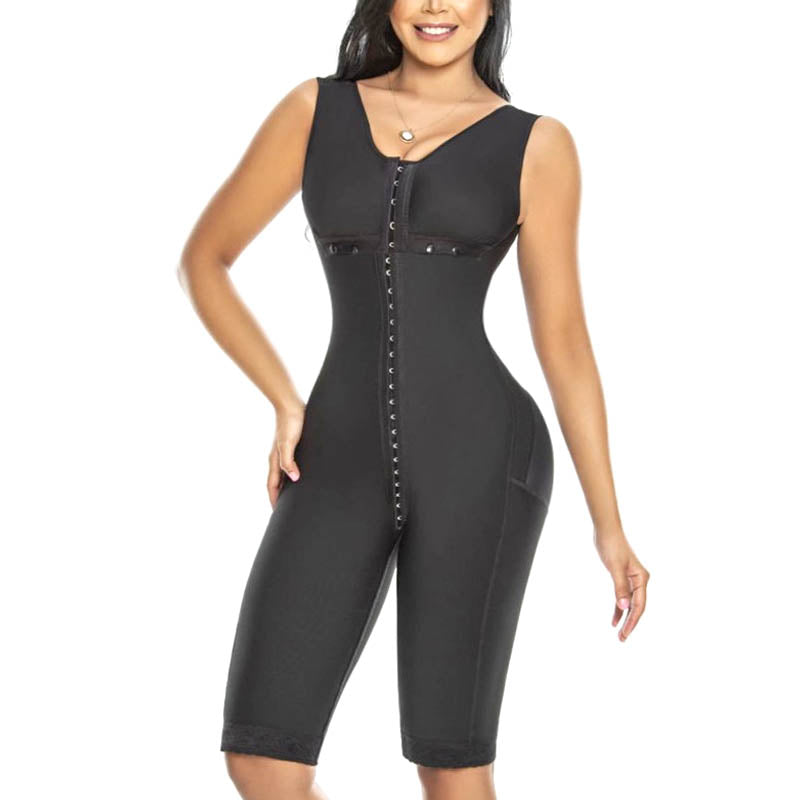 Tummy Control Fajas Adjustable Hook And Eye Front Closure Women Shapewear Post Liposuction