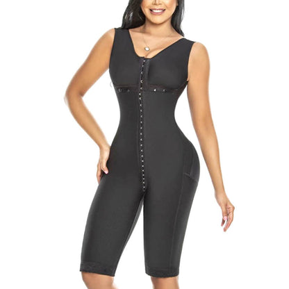 Tummy Control Fajas Adjustable Hook And Eye Front Closure Women Shapewear Post Liposuction
