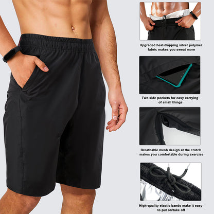 Men Weight Loss Workout Sauna Sweat Shorts