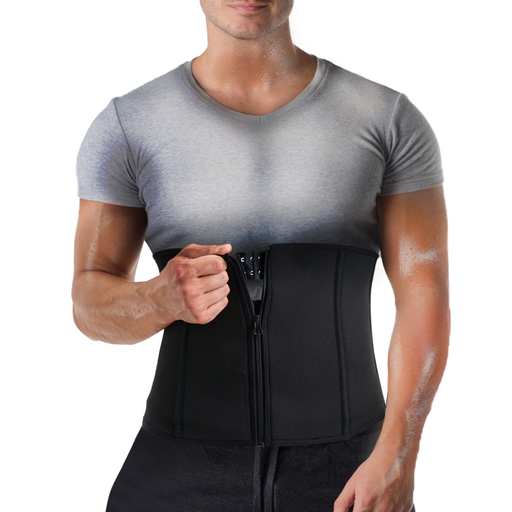 Men Waist Trainer Slimming Belt Neoprene Fat Burner Sweat Trimmer
