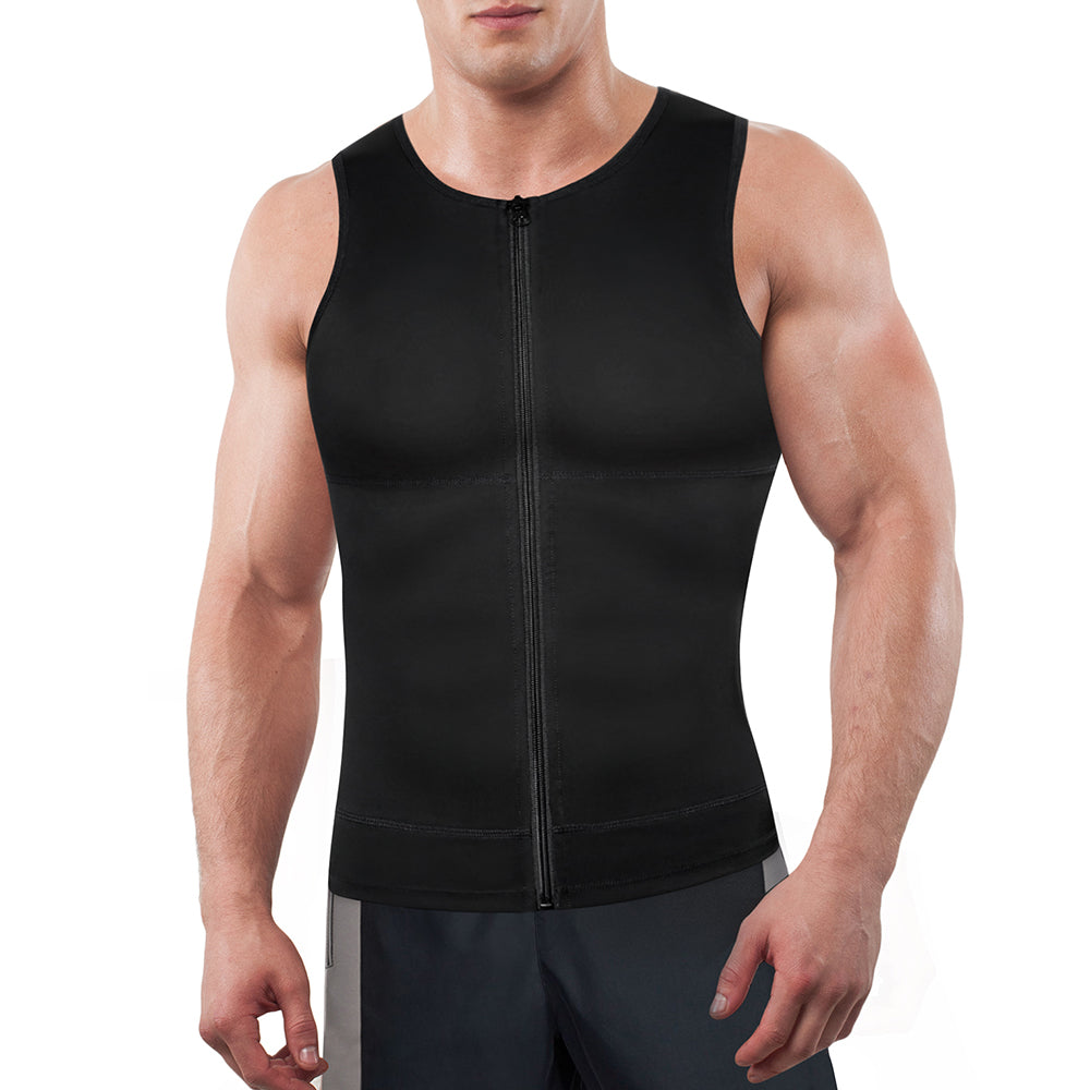Men Zipper Vest For Slim & Back Support