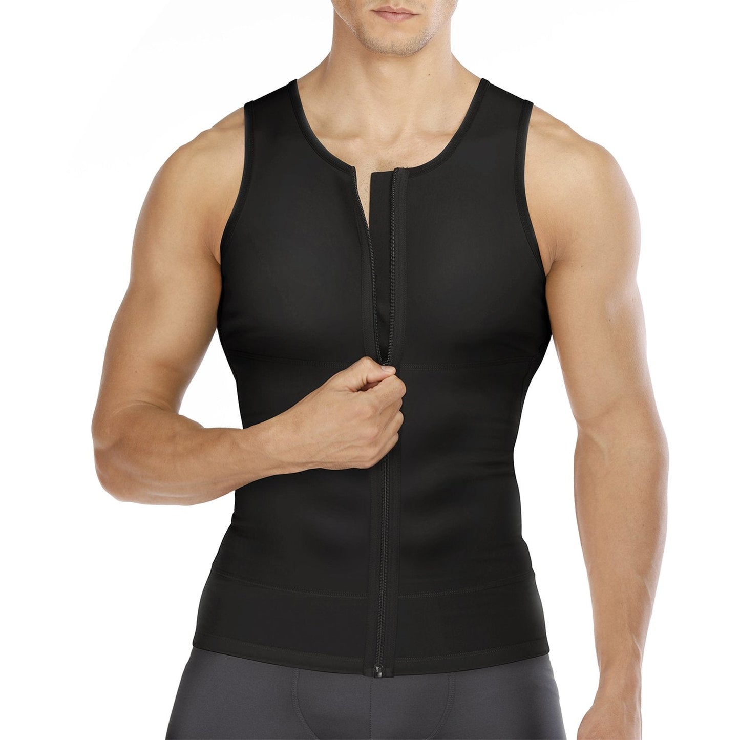 Men Zipper Vest For Slim & Back Support