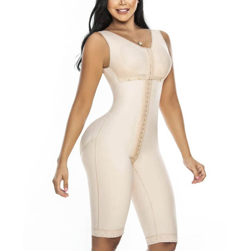 Tummy Control Fajas Adjustable Hook And Eye Front Closure Women Shapewear Post Liposuction