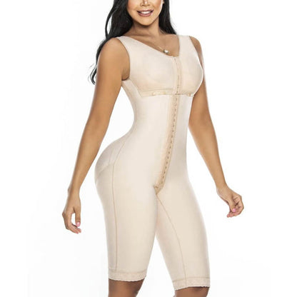 Tummy Control Fajas Adjustable Hook And Eye Front Closure Women Shapewear Post Liposuction