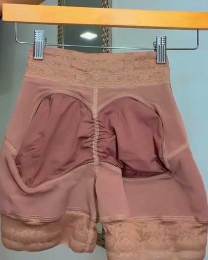 Lace Tummy Control Shaper Short with Side Hooks