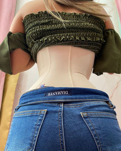 High Compression Waist Trainer Abdominal Control Hourglass Chart Cincher