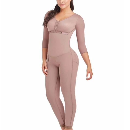 Woman Long Sleeves Full Body Shaperwear Weight Loss Postpartum Shaper Post Liposuction Bodysuit
