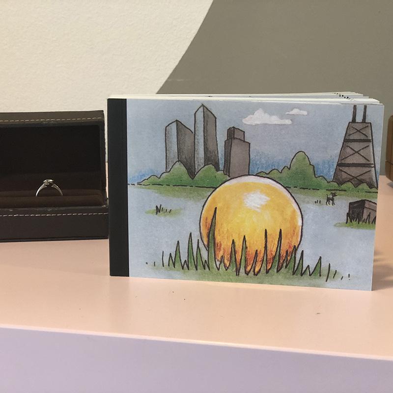 Cartoon Flip Book romantic Proposal gift Creative gift Lover's gift