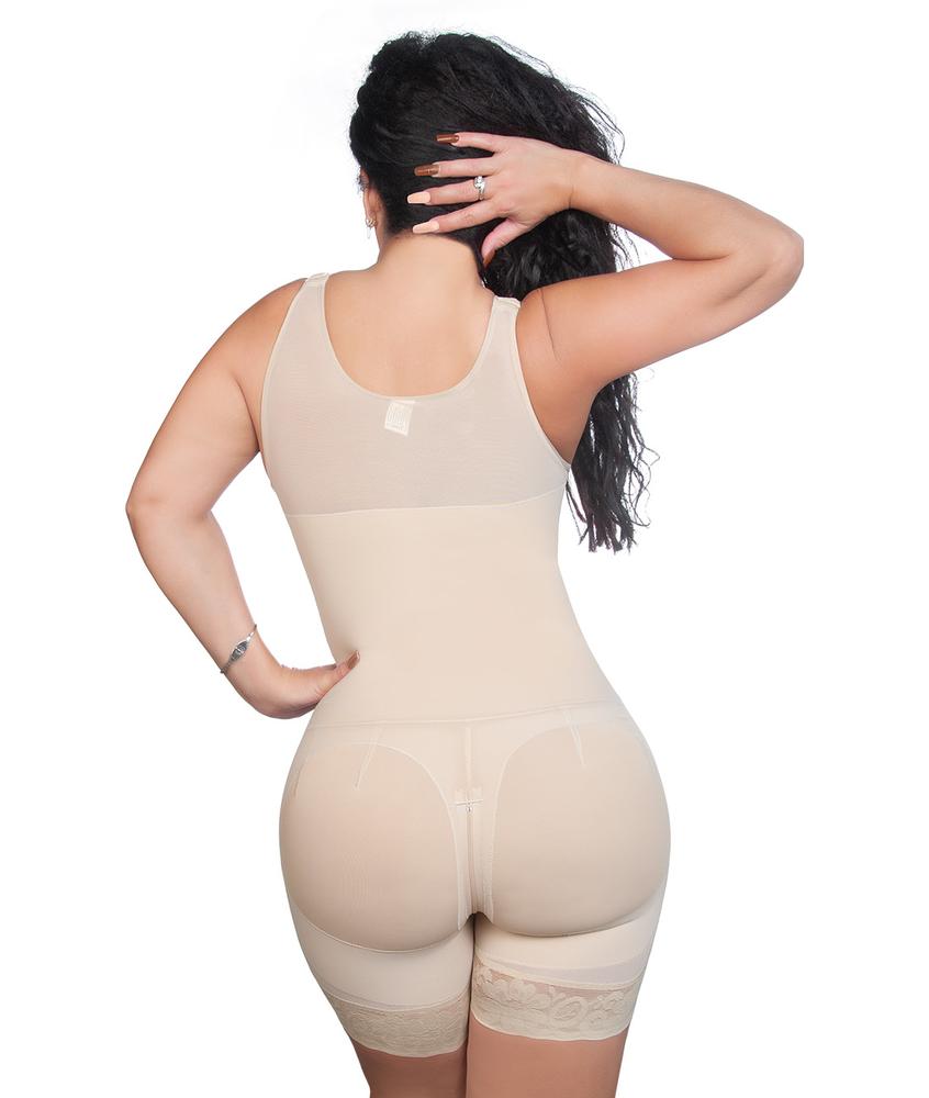 Women Post Liposuction Body Shaper Waist Cincher Underbust Corset Front Closure Bodysuit With Hook-eye