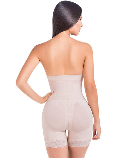 Women's High Waist Side Zipper Belly Lace Hip Lifter