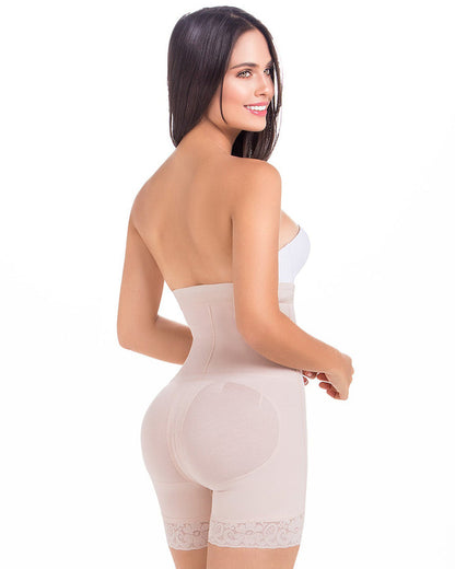 Women's High Waist Side Zipper Belly Lace Hip Lifter