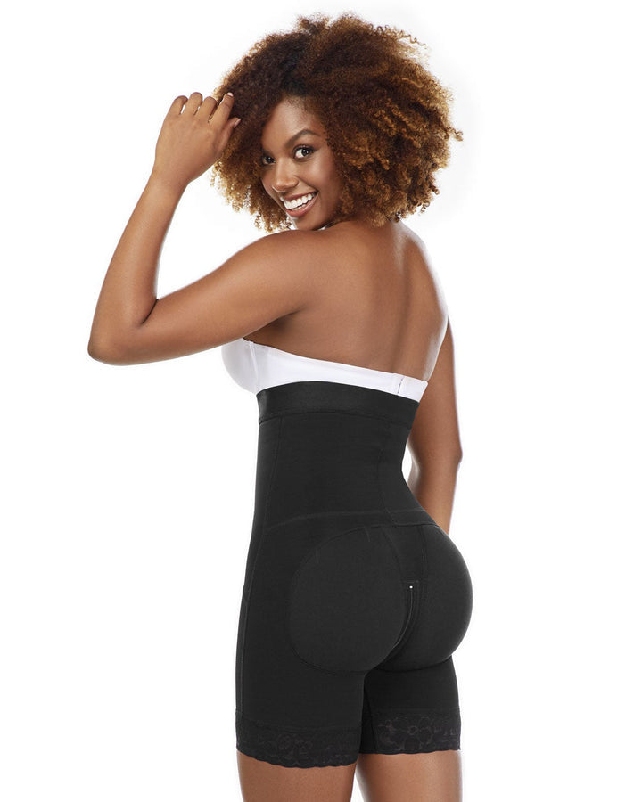 Women's High Waist Side Zipper Belly Lace Hip Lifter