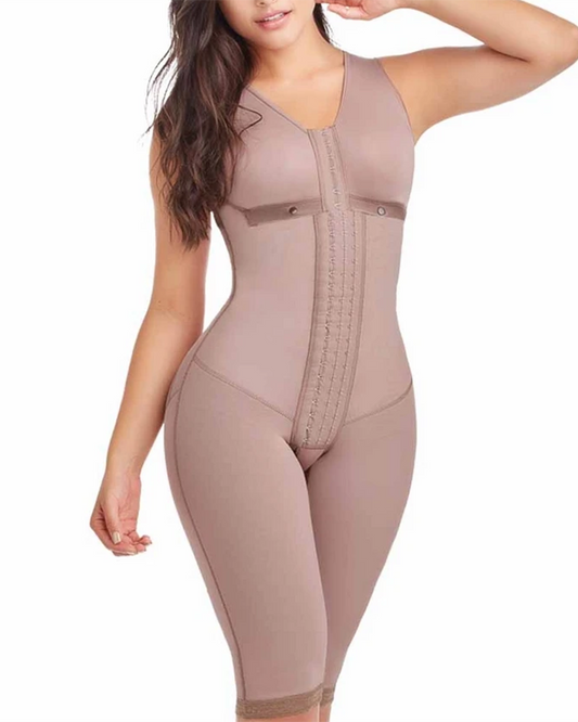 Women Full Body Shaper Tummy Control Fajas Front Closure Weight Loss Postpartum Bodysuit