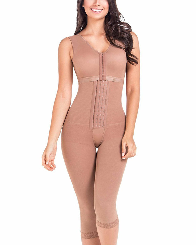 Faja moldeadora de cuerpo completo posparto, sujetador extraíble con cierre a presión, faja moldeadora para posliposucción