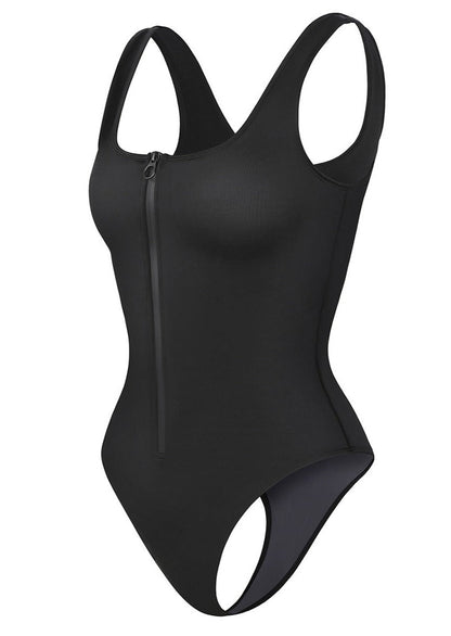 Mi Cielo Shaping Tummy Control One Piece Swimsuit Black
