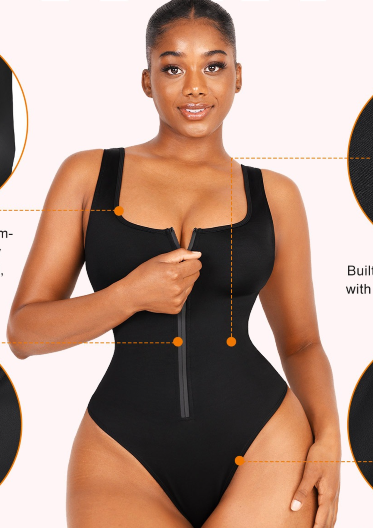 Mi Cielo Shaping Tummy Control One Piece Swimsuit Black