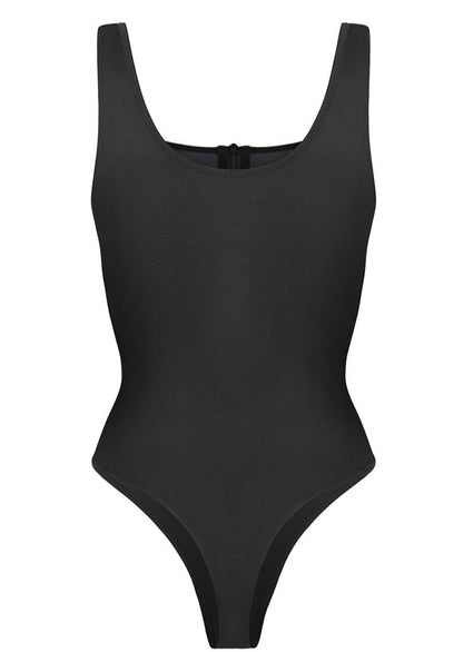 Mi Cielo Shaping Tummy Control One Piece Swimsuit Black