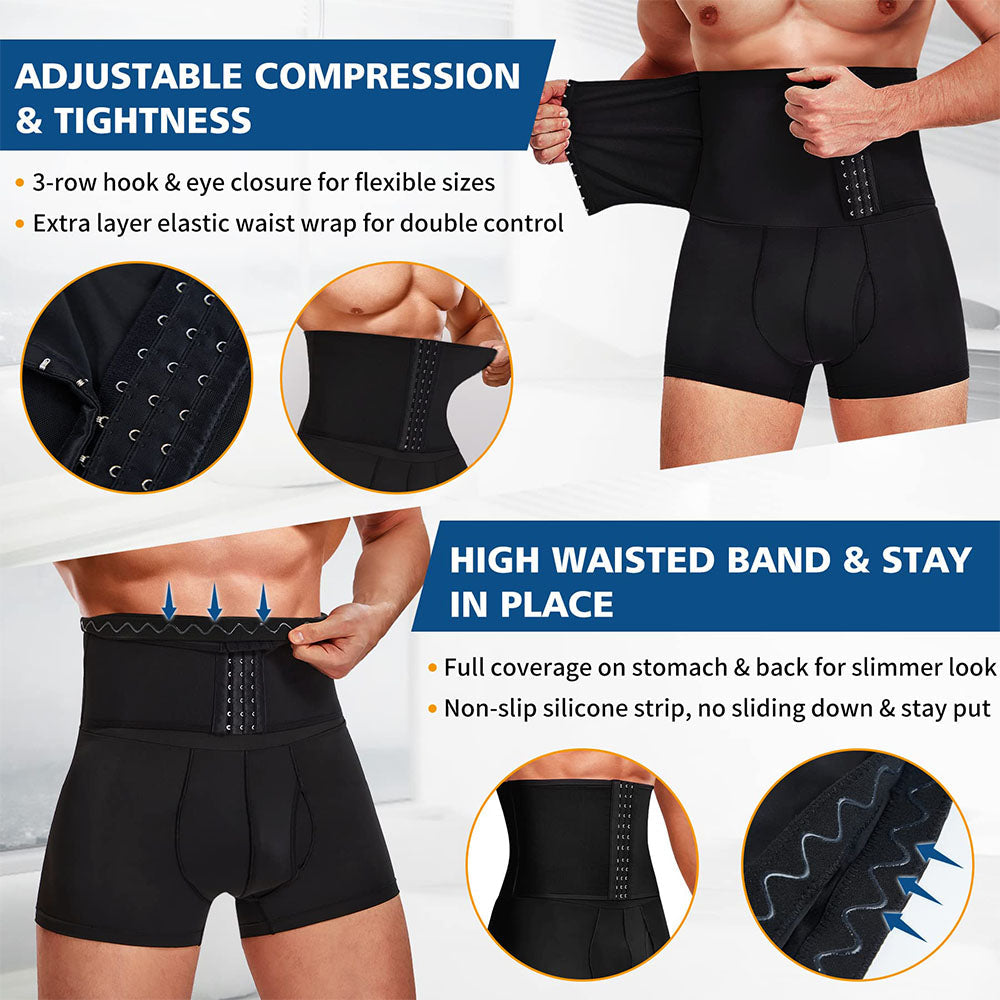 Calzoncillos tipo bóxer para hombre con faja ajustable en la cintura