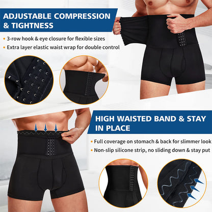 Calzoncillos tipo bóxer para hombre con faja ajustable en la cintura