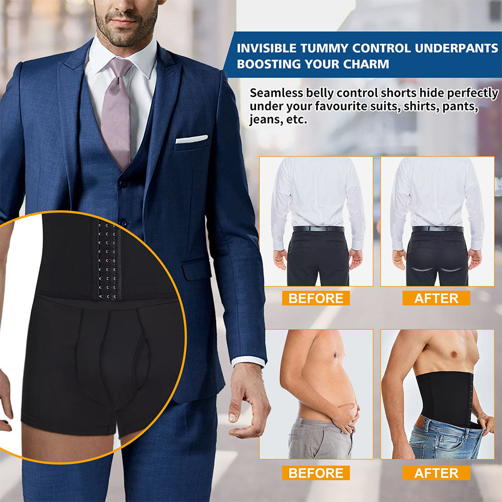 Calzoncillos tipo bóxer para hombre con faja ajustable en la cintura