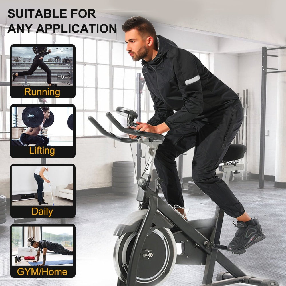 Men Workout Sweat Sauna Jacket